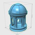 Gazebo Bird Feeder12 Dimensions.jpg Fichier STL Mangeoire à oiseaux style gazebo・Plan pour imprimante 3D à télécharger