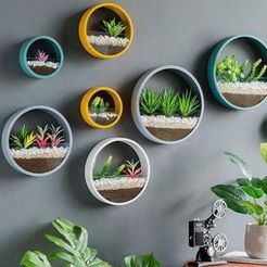 jardinière murale ronde.jpg Файл STL Round wall planter・Модель для загрузки и печати в формате 3D