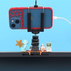 STL file Smartphone tripod mount. Smartphone Tripod Adapter. Cell Phone  Holder Mount Adapter. Adaptador de teléfono móvil para el trípode. 📱・3D  print object to download・Cults