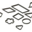 shape cutters.JPG mixed shapes cookie  cutter set