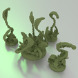 untitled.png Tendril Carnivorous Plant 28mm and 50mm Creature for RPGs  5 Piece Set