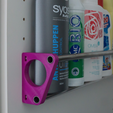 Capture d’écran 2017-10-31 à 15.41.10.png Free STL file Bottle storage attached to shelf holes Ø<65mm・3D printable model to download