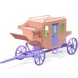 0.jpg CARRIAGE Wagon Wheels WESTERN CARTOON 3D MODEL