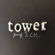 IMG_7358.jpg HIGH TOWER font lowercase 3D letters STL file