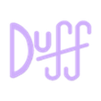 Duff_word_part.stl Duff Bottle Opener