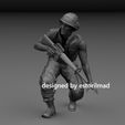 untitled.260.jpg AMERICAN SOLDIER IN VIETNAM CROUCHED IN THE FIELD