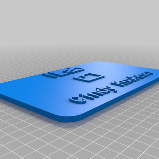 makerbot name tag Cindy 3D model