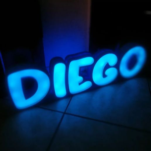 WRITING LED DIEGO 3D model
