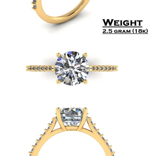 Simple Diamond Ring. 3D model