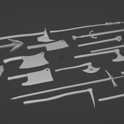 WPFree.png Free STL file Weapon pack free・Model to download and 3D print