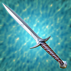 prev_cults3d.png STL file Sting Dagger from The Hobbit and LOTR・3D printer design to download