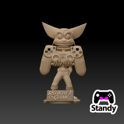 1.png Fichier OBJ support pour manette ratchet et clank PS4-PS5・Modèle à télécharger et à imprimer en 3D