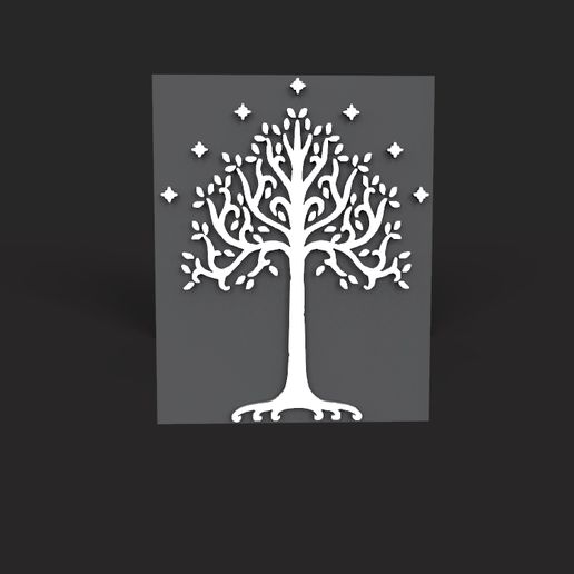 Gondor tree 3D logo 3D model