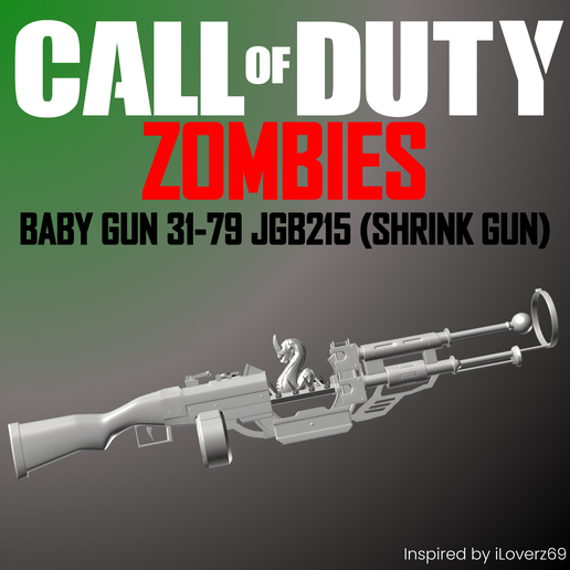 👶 Baby Gun aka 31-79 JGb215 (Shrink Gun - Fan Inspired)・ 3D File