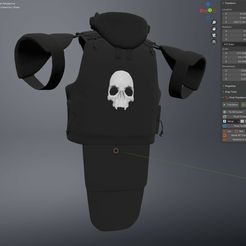 THOR2.jpg STL file Skull THOR Kevlar Body Armor - Military grade・3D printer model to download
