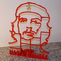 che rouge.png Fichier STL gratuit sculture de Che Guevara・Modèle pour imprimante 3D à télécharger