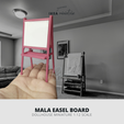 MALA EASEL BOARD DOLLHOUSE MINIATURE 1:12 SCALE IKEA-INSPIRED MALA Easel Board Miniature Furniture Dollhouse 3D MODEL 1:12
