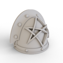 Mk3-Shoulder-Pad-Dark-Angels-Hexagrammaton-1.png Fichier STL Épaulière pour armure MKIII (Dark Angels - Hexagrammaton)・Modèle pour impression 3D à télécharger