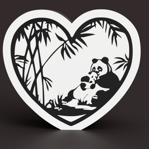 3MF file Cute panda light box 🐼 ・3D printing design to download・Cults
