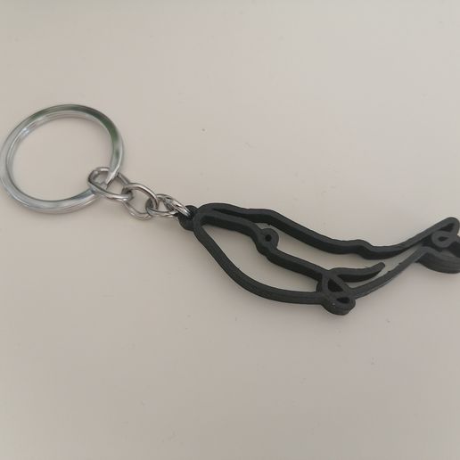 Whale keychain 3D model