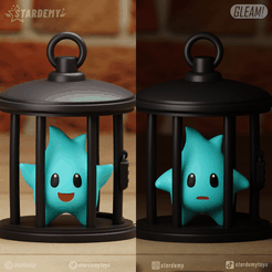 luma_gleam.png 3D-Datei Lumalee Mario Movie mit Käfig NO SUPPORTS 2 Posen・Modell zum Herunterladen und 3D-Drucken