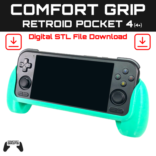 💂 Retroid Pocket 4/4+ Comfort Grip Case and Screen Guard