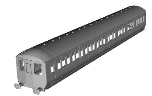 SR 2-BIL EMU Driver Trailer composite (2nd-4th batches)  1/32 scale 3D model