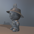 labubu-bucket-hat-3d-model-stl-4.png Labubu bucket hat street style