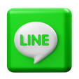 Line.png Social Media 3D Illustration [Blend, FBX, OBJ, PNG] [FR].