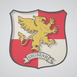 Blanc-Empire.png STL file Headset emblem: The Empire - Total War Hammer・3D printable model to download