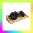 3.png Sunglasses shelf - glasses resting ledge organizer - hook usefull key holder - ray ban pilot parker-  - file for 3D printing