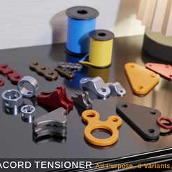 1e5e2d34-17de-4199-b8c3-26ed4a2c7826.png Free 3D file Paracord Tensioner - 6 Variants, 2 Sizes, Cord Guyline Rope Adjuster,・Model to download and 3D print, guppyk