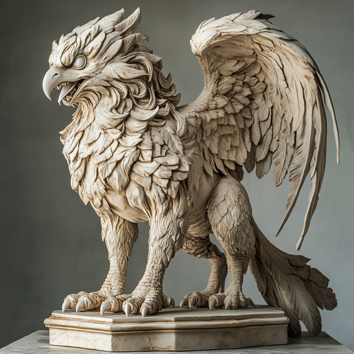 Griffin.png Marble Griffin Statue 3D Model - HD Version