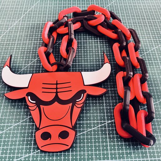 🐂 CHICAGO BULL CHAIN・ STL File for 3D printing・Cults
