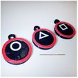 SQUID-GAME-KEYCHAIN-3D-03.jpg ○△□ Squid Game Soldier Geometry Mask turning keychain