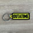 Outatime-Yellow.jpg Outta Time Numberplate Keyring