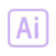 Ai.stl Pins Adobe software (Photoshop, Lightroom, Lightroom Classic, Premire, Bridge, Indesign, After Effects and Illustrator)