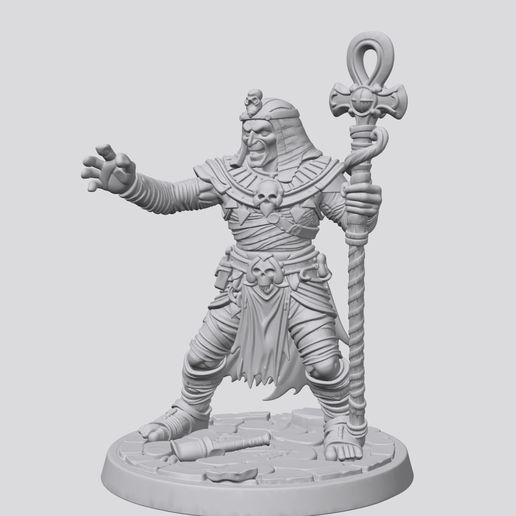 Mummy Priest Miniature - 3D Printable STL Fantasy Miniature