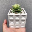 Square-Concrete-Flowerpot-Mould-3.jpg Square Concrete Flowerpot Mould - Include Pot file for print - You can make pots of any size you want for your plants