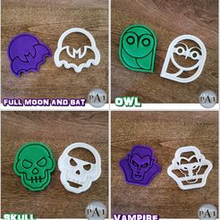 collage002.jpg Halloween cookie/clay cutters - SET OF 4