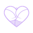 Romantic Heart - Bottom (Black).stl Valentine's Day Stained Glass Romantic Heart Suncatcher STL 3MF