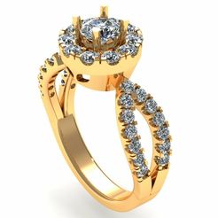 7.jpg STL file Pav Engagement Ring・3D printing design to download
