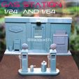 a2.jpg Gas Station Diorama 1-24 and 1-64th scale 3D print model