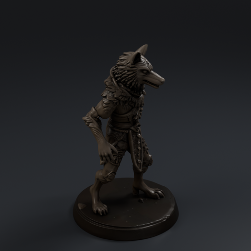 Werewolf 3D printable STL miniature