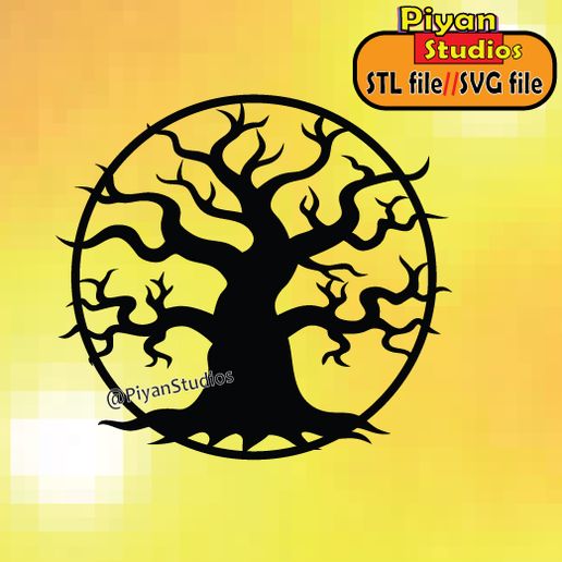 STL file beautifull tree svg, stl file 🌳 (SVG)・3D printing template to ...