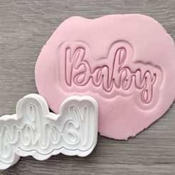 STL file Baby shower 🍼 cookie cutters ・3D printable model to