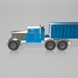 8.png Free STL file American truck with trailer・3D printer design to download