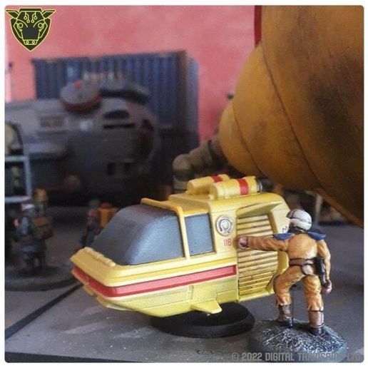 Sci-Fi Hover Cab Flying Taxi STL - Cyberpunk Tabletop Vehicle 3D Print File  Futuristic Hover Cab & Sky Taxi