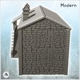 5.jpg House in exposed stone with access stairs and tiled roof (20) - Modern WW2 WW1 World War Diaroma Wargaming RPG