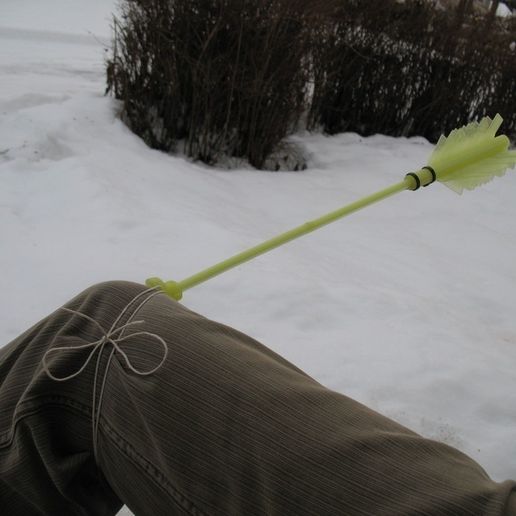 Arrow in the knee prosthesis 3D model